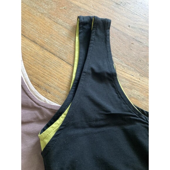 Una Pluma Vinyasa Reversible Tops Bundle of 3 LARGE Organic Cotton Yoga Hiking - Picture 3 of 6